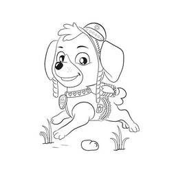 Dessin à colorier: Stella Pat Patrouille (Personnages de dessins animés) #181709 - Coloriages à Imprimer Gratuits