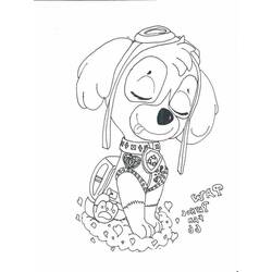 Dessin à colorier: Stella Pat Patrouille (Personnages de dessins animés) #181710 - Coloriages à Imprimer Gratuits