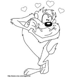 Dessin à colorier: Taz (Personnages de dessins animés) #30919 - Coloriages à Imprimer Gratuits