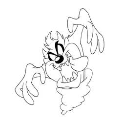 Dessin à colorier: Taz (Personnages de dessins animés) #30921 - Coloriages à Imprimer Gratuits