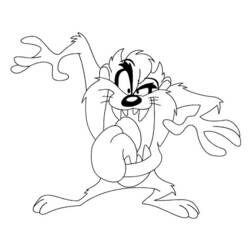 Dessin à colorier: Taz (Personnages de dessins animés) #30923 - Coloriages à Imprimer Gratuits