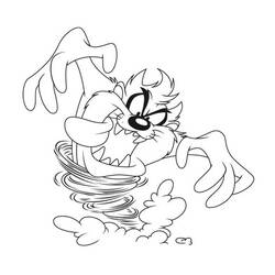 Dessin à colorier: Taz (Personnages de dessins animés) #30929 - Coloriages à Imprimer Gratuits