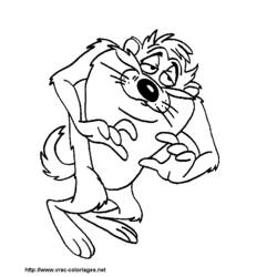 Dessin à colorier: Taz (Personnages de dessins animés) #30930 - Coloriages à Imprimer Gratuits