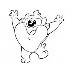 Dessin à colorier: Taz (Personnages de dessins animés) #30938 - Coloriages à Imprimer Gratuits