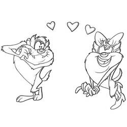 Dessin à colorier: Taz (Personnages de dessins animés) #30939 - Coloriages à Imprimer Gratuits
