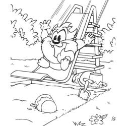 Dessin à colorier: Taz (Personnages de dessins animés) #30950 - Coloriages à Imprimer Gratuits