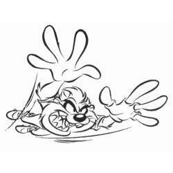 Dessin à colorier: Taz (Personnages de dessins animés) #30960 - Coloriages à Imprimer Gratuits