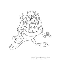 Dessin à colorier: Taz (Personnages de dessins animés) #30963 - Coloriages à Imprimer Gratuits