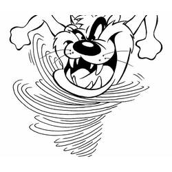 Dessin à colorier: Taz (Personnages de dessins animés) #30964 - Coloriages à Imprimer Gratuits
