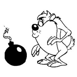 Dessin à colorier: Taz (Personnages de dessins animés) #30968 - Coloriages à Imprimer Gratuits
