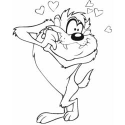 Dessin à colorier: Taz (Personnages de dessins animés) #30991 - Coloriages à Imprimer Gratuits