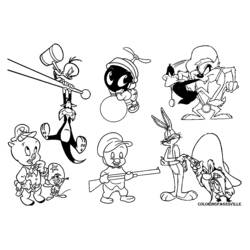 Dessin à colorier: Taz (Personnages de dessins animés) #31019 - Coloriages à Imprimer Gratuits