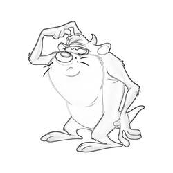 Dessin à colorier: Taz (Personnages de dessins animés) #31020 - Coloriages à Imprimer Gratuits