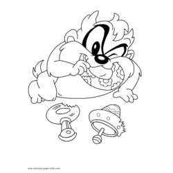Dessin à colorier: Taz (Personnages de dessins animés) #31046 - Coloriages à Imprimer Gratuits