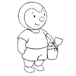Dessin à colorier: Tchoupi (Personnages de dessins animés) #180323 - Coloriages à Imprimer Gratuits