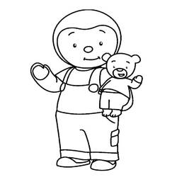 Dessin à colorier: Tchoupi (Personnages de dessins animés) #180325 - Coloriages à Imprimer Gratuits