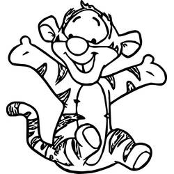 Dessin à colorier: Tigrou (Personnages de dessins animés) #188237 - Coloriages à Imprimer Gratuits