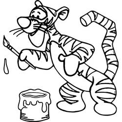 Dessin à colorier: Tigrou (Personnages de dessins animés) #188238 - Coloriages à Imprimer Gratuits