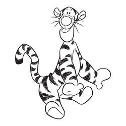 Dessin à colorier: Tigrou (Personnages de dessins animés) #188251 - Coloriages à Imprimer Gratuits