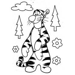 Dessin à colorier: Tigrou (Personnages de dessins animés) #188258 - Coloriages à Imprimer Gratuits