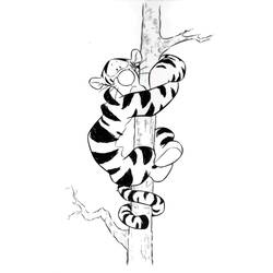 Dessin à colorier: Tigrou (Personnages de dessins animés) #188264 - Coloriages à Imprimer Gratuits