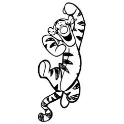 Dessin à colorier: Tigrou (Personnages de dessins animés) #188270 - Coloriages à Imprimer Gratuits