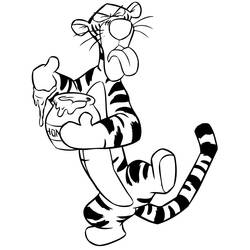 Dessin à colorier: Tigrou (Personnages de dessins animés) #188274 - Coloriages à Imprimer Gratuits