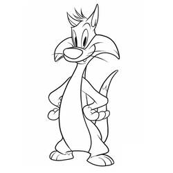 Joli coloriage Titi et Grosminet (Personnages de dessins animés) #190946, prêt à imprimer