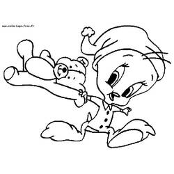 Dessin à colorier: Titi et Grosminet (Personnages de dessins animés) #29210 - Coloriages à Imprimer Gratuits
