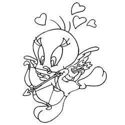 Dessin à colorier: Titi et Grosminet (Personnages de dessins animés) #29222 - Coloriages à Imprimer Gratuits