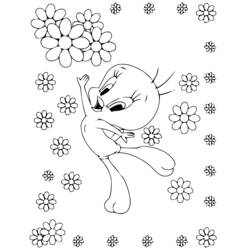 Dessin à colorier: Titi et Grosminet (Personnages de dessins animés) #29223 - Coloriages à Imprimer Gratuits