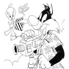 Coloriage à imprimer Titi et Grosminet (Personnages de dessins animés) #29253 pour enfants et adultes
