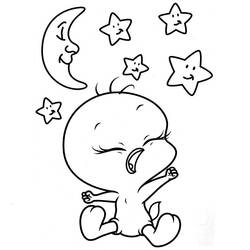 Dessin à colorier: Titi et Grosminet (Personnages de dessins animés) #29261 - Coloriages à Imprimer Gratuits