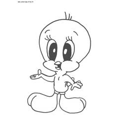 Dessin à colorier: Titi et Grosminet (Personnages de dessins animés) #29269 - Coloriages à Imprimer Gratuits