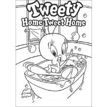 Dessin à colorier: Titi et Grosminet (Personnages de dessins animés) #29283 - Coloriages à Imprimer Gratuits