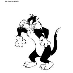 Dessin à colorier: Titi et Grosminet (Personnages de dessins animés) #29287 - Coloriages à Imprimer Gratuits