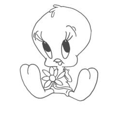 Dessin à colorier: Titi et Grosminet (Personnages de dessins animés) #29295 - Coloriages à Imprimer Gratuits