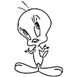 Dessin à colorier: Titi et Grosminet (Personnages de dessins animés) #29301 - Coloriages à Imprimer Gratuits
