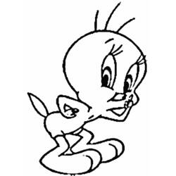 Dessin à colorier: Titi et Grosminet (Personnages de dessins animés) #29318 - Coloriages à Imprimer Gratuits