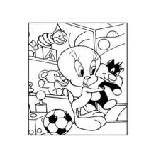 Coloriage Titi et Grosminet (Personnages de dessins animés) #29321 à imprimer et colorier