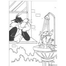 Dessin Titi et Grosminet (Personnages de dessins animés) #29331 à colorier pour petits et grands
