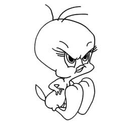 Dessin à colorier: Titi et Grosminet (Personnages de dessins animés) #29336 - Coloriages à Imprimer Gratuits