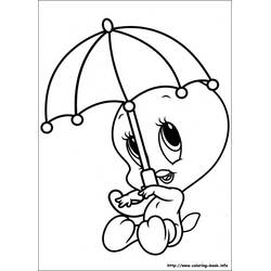 Dessin à colorier: Titi et Grosminet (Personnages de dessins animés) #29352 - Coloriages à Imprimer Gratuits
