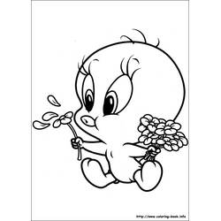 Dessin à colorier: Titi et Grosminet (Personnages de dessins animés) #29405 - Coloriages à Imprimer Gratuits