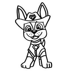 Dessin à colorier: Tracker Pat Patrouille (Personnages de dessins animés) #181735 - Coloriages à Imprimer Gratuits