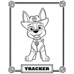 Dessin à colorier: Tracker Pat Patrouille (Personnages de dessins animés) #181741 - Coloriages à Imprimer Gratuits