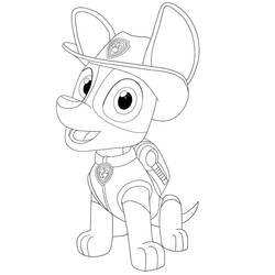 Dessin à colorier: Tracker Pat Patrouille (Personnages de dessins animés) #181744 - Coloriages à Imprimer Gratuits