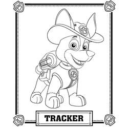 Dessin à colorier: Tracker Pat Patrouille (Personnages de dessins animés) #181745 - Coloriages à Imprimer Gratuits