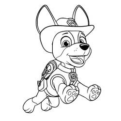 Dessin à colorier: Tracker Pat Patrouille (Personnages de dessins animés) #181748 - Coloriages à Imprimer Gratuits