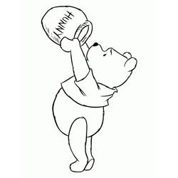 Coloriage Winnie l'Ourson (Personnages de dessins animés) #185886, dessin gratuit prêt à imprimer